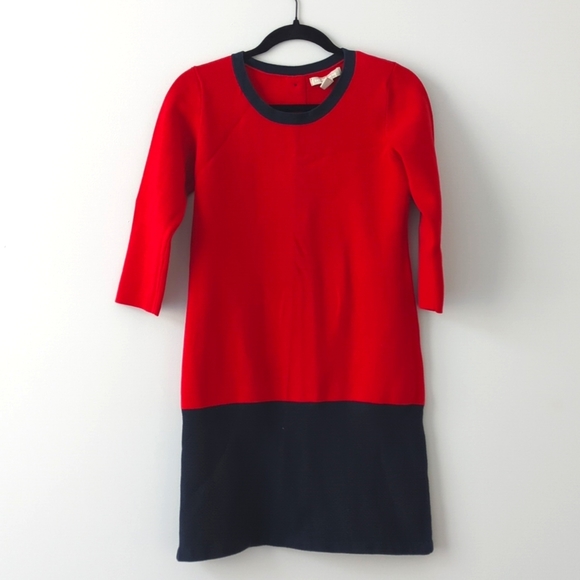 Banana Republic Dresses & Skirts - Bananas Republic‎ Red Navy Knit Color block Dress